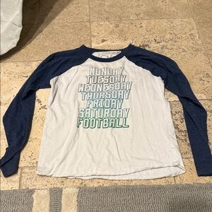 Chaser Kids Long Sleeve Tee - White and Navy